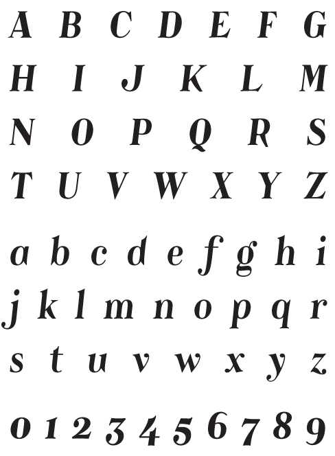 Catacumba_BoldItalic - Uppercase, Lowercase and Numerals