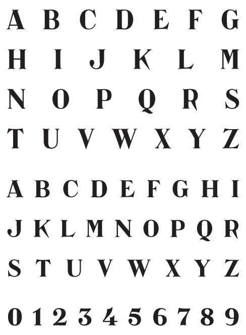 Catacumba_Moderata - Uppercase, Lowercase and Numerals