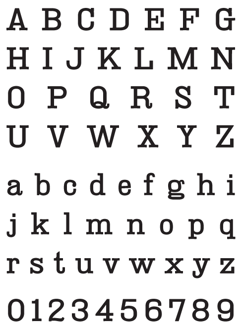 DeadwoodDoublewide_Heavy - Uppercase, Lowercase and Numerals