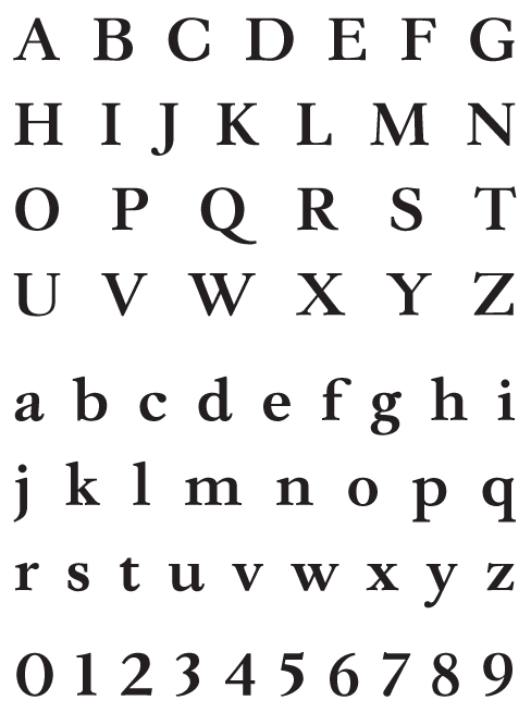 Leyden Bold - Uppercase, Lowercase and Numerals