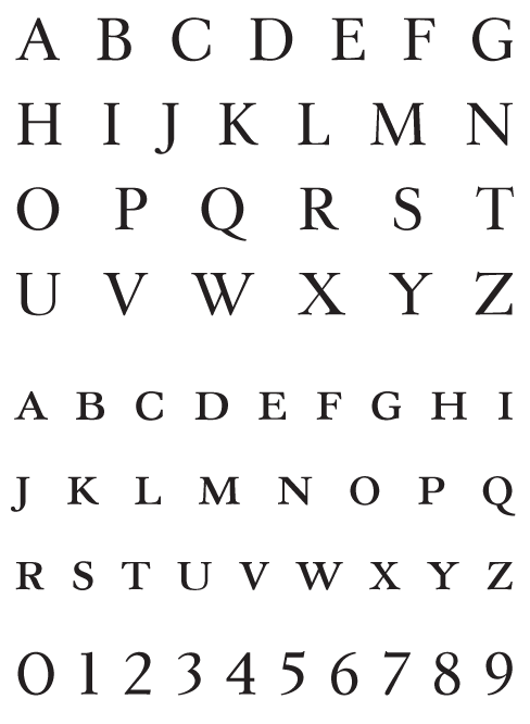 Leyden_Smallcaps - Uppercase, Lowercase and Numerals
