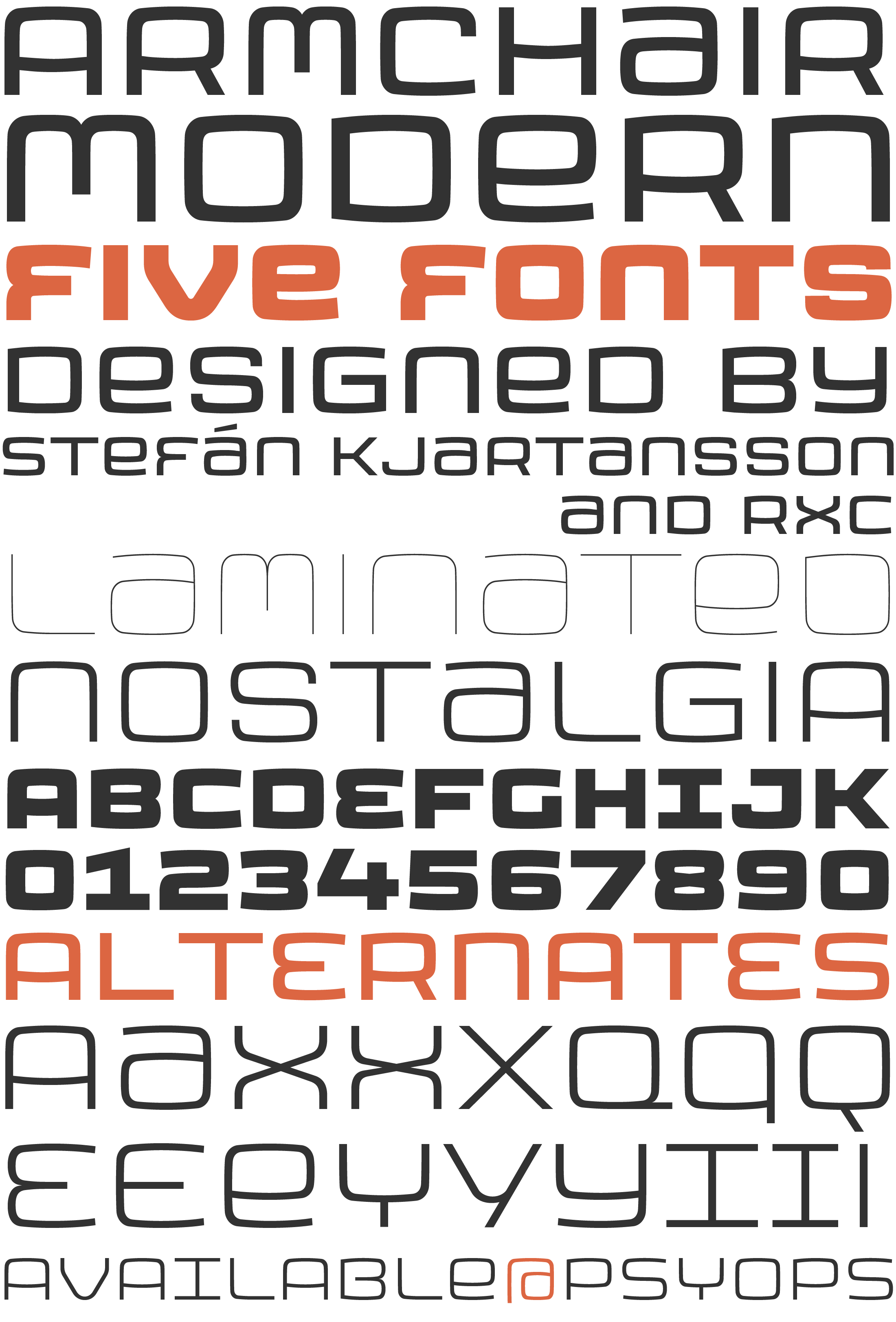 Armchair Modern Font Poster