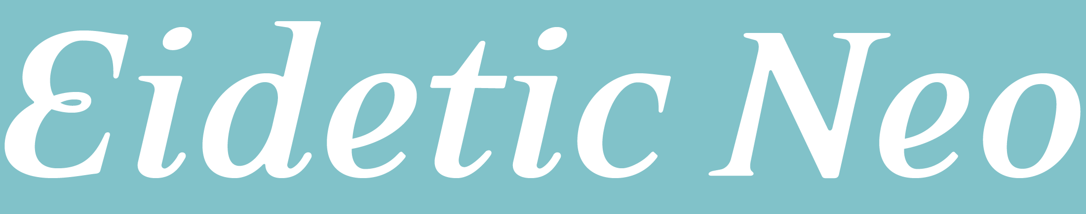 Eidetic Neo Font Banner