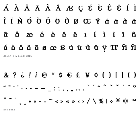 Alembic Bold Two – Accents, Ligatures and Symbols Alembic Bold Two - Accents, Ligatures and Symbols