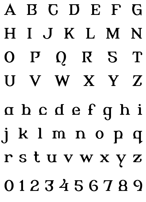 Alembic Regular One – Uppercase, Lowercase and Numerals Alembic Regular One - Uppercase, Lowercase and Numerals