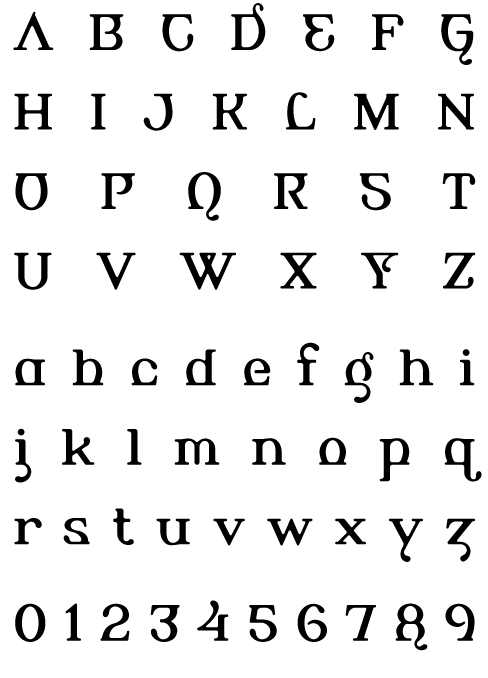 Alembic Regular Two – Uppercase, Lowercase and Numerals Alembic Regular Two - Uppercase, Lowercase and Numerals