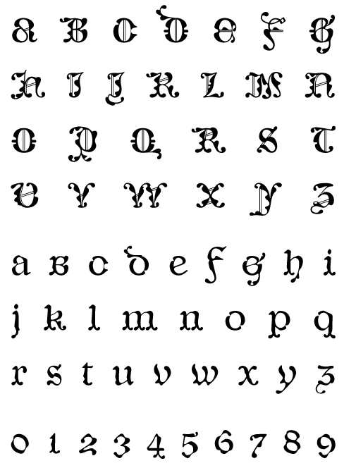 CaligrafiaDeBula_Regio – Uppercase, Lowercase and Numerals CaligrafiaDeBula_Regio - Uppercase, Lowercase and Numerals