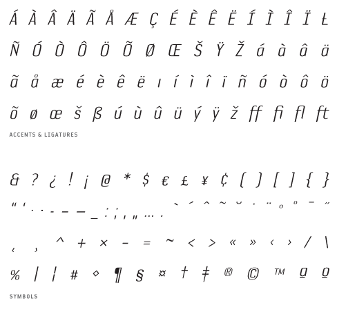 DefaultGothic_AGaugeItalic – Accents, Ligatures and Symbols DefaultGothic_AGaugeItalic - Accents, Ligatures and Symbols