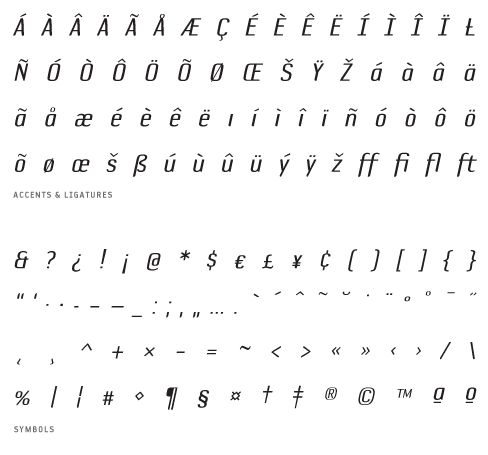 DefaultGothic_BGaugeItalic – Accents, Ligatures and Symbols DefaultGothic_BGaugeItalic - Accents, Ligatures and Symbols