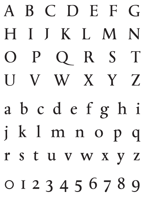 Madrigal Antikva – Uppercase, Lowercase and Numerals Madrigal Antikva - Uppercase, Lowercase and Numerals