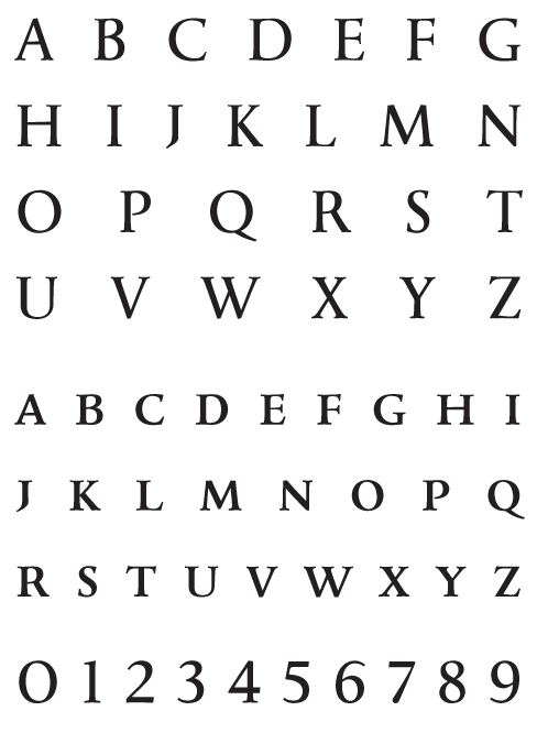 Madrigal_Kapitler – Uppercase, Lowercase and Numerals Madrigal_Kapitler - Uppercase, Lowercase and Numerals