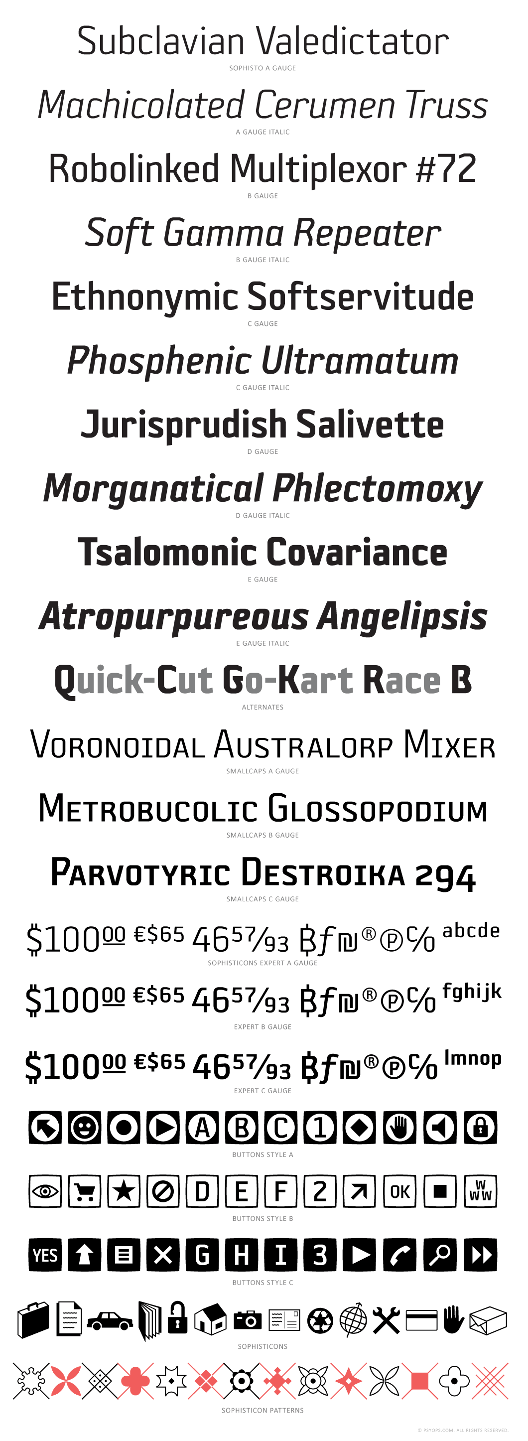 Sophisto Font Specimen