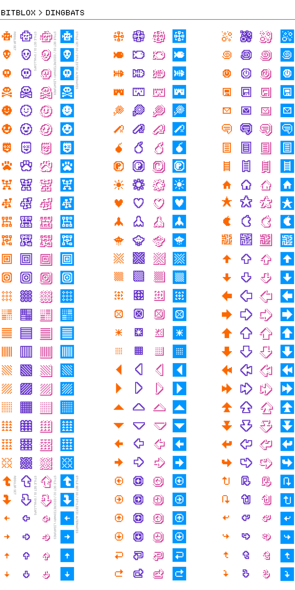 Lots of Bitblox Dingbats