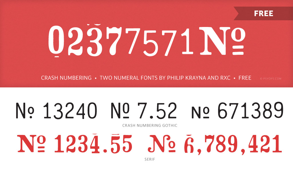 Crash Numbering Font Free