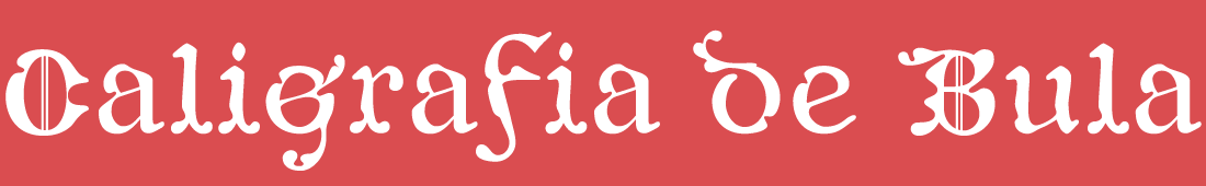 Caligrafia de Bula Font Banner