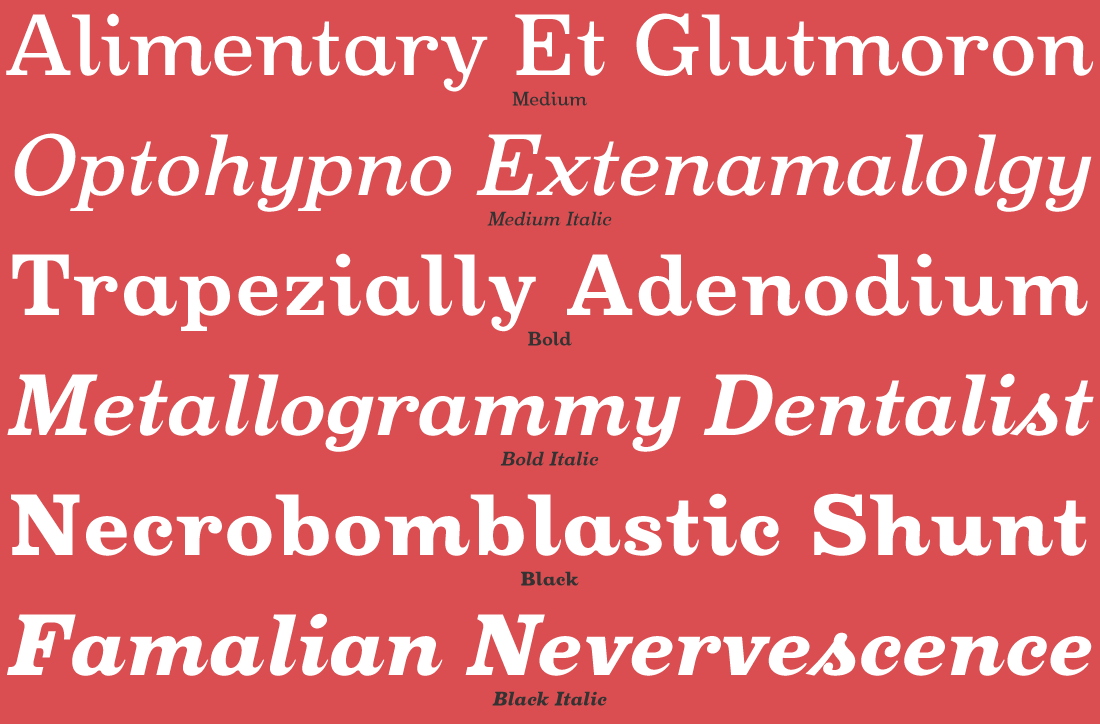 Oxtail Font Specimen Preview