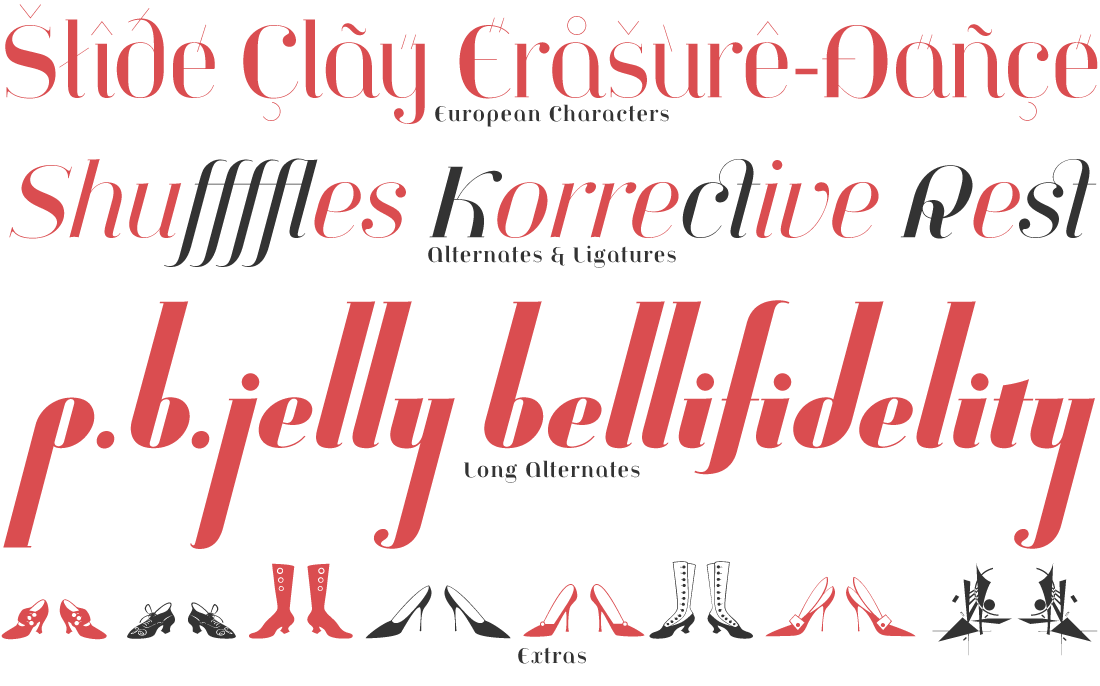 Jeanne Moderno Typeface Features