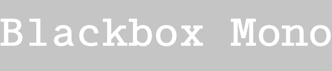 Serif Font - Blackbox Mono