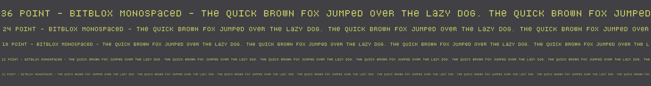 Bitblox Mono Font Small Text