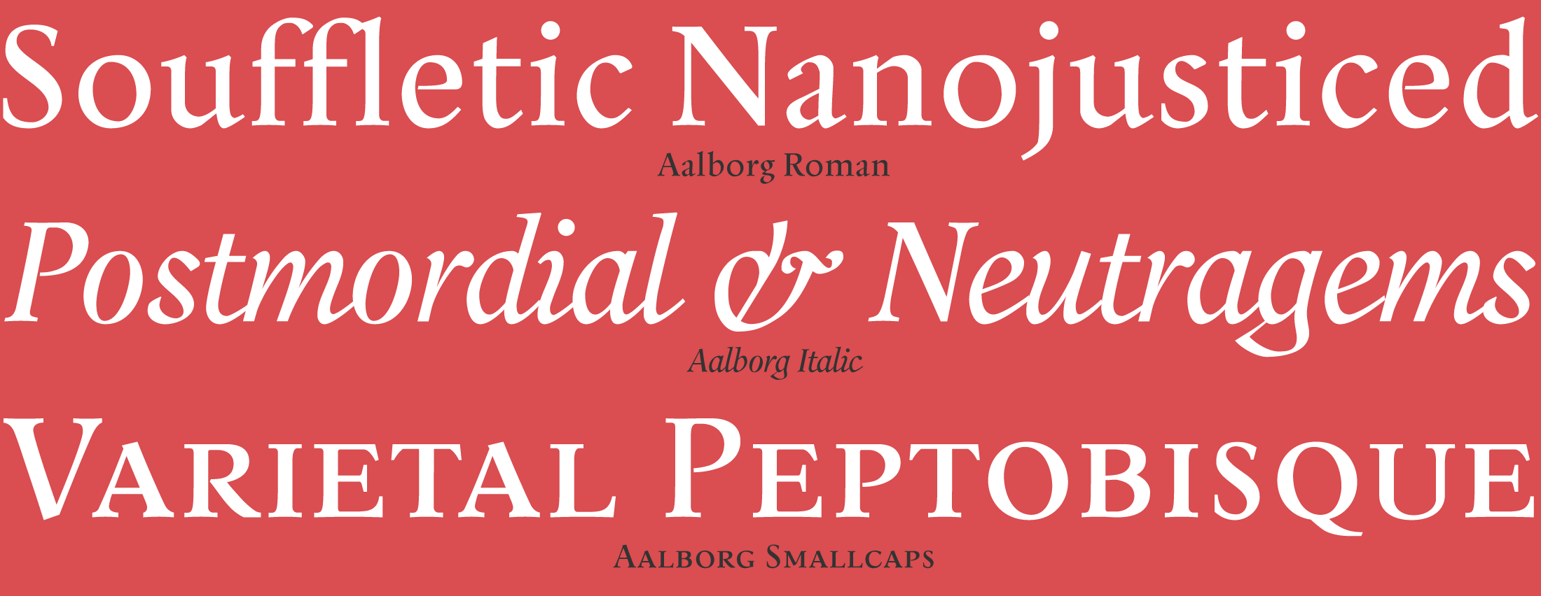 Aalborg Font Specimen