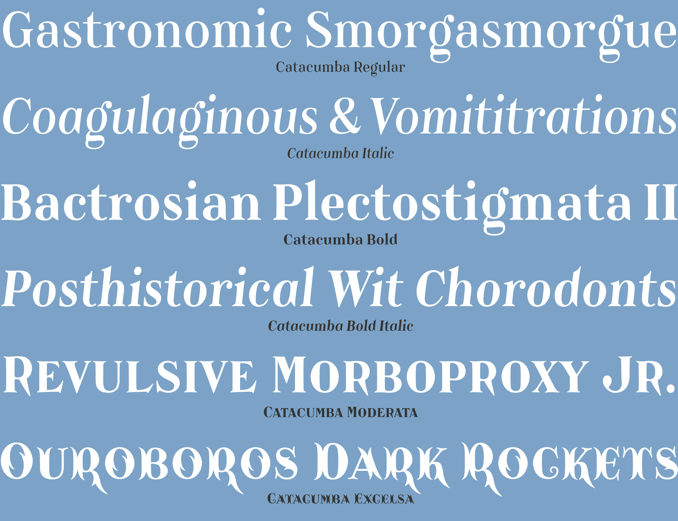 Catacumba Font Specimen