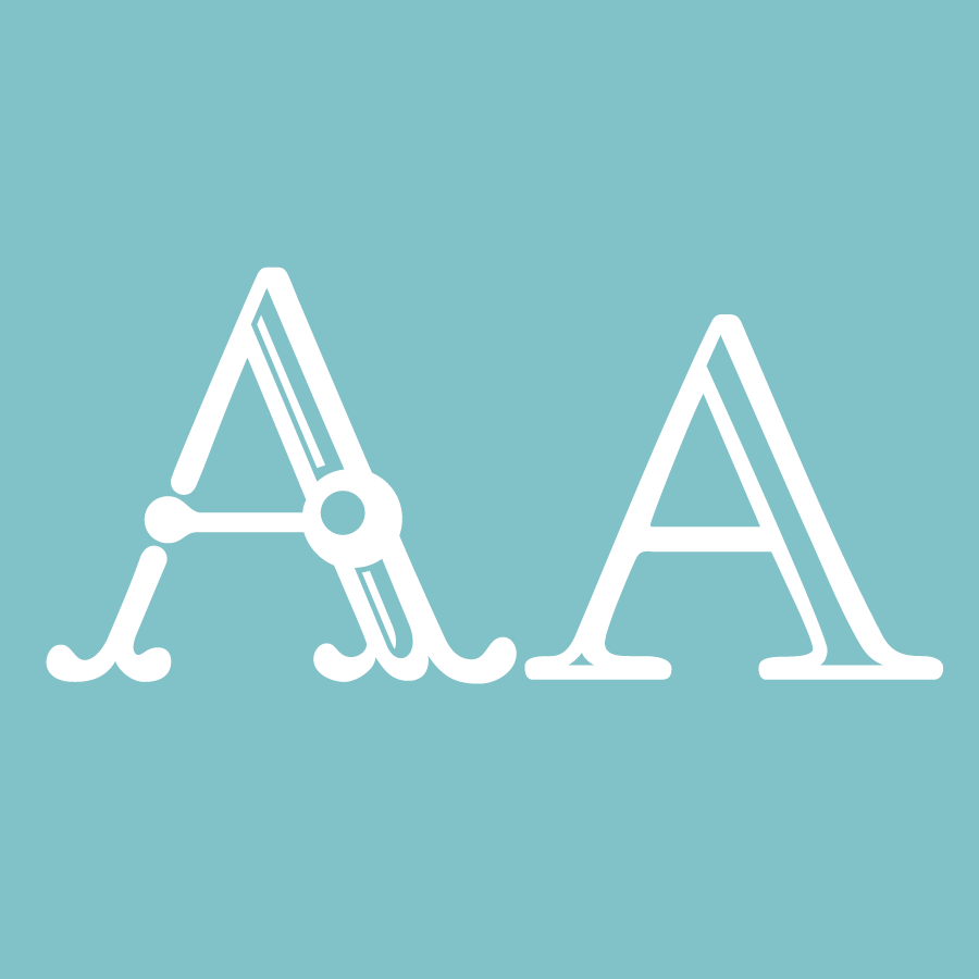 Typeface Grid - Aquamarine