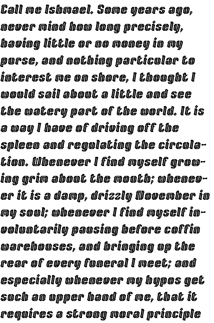 VM75 Inline – C Oblique Text Specimen
