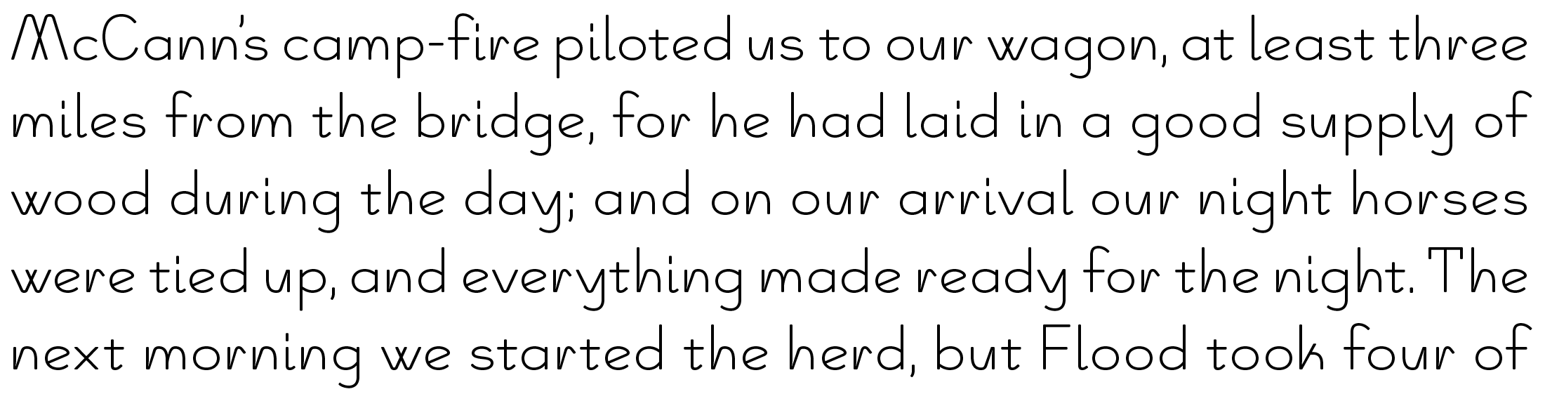 Ranchstyle Text Specimen 1