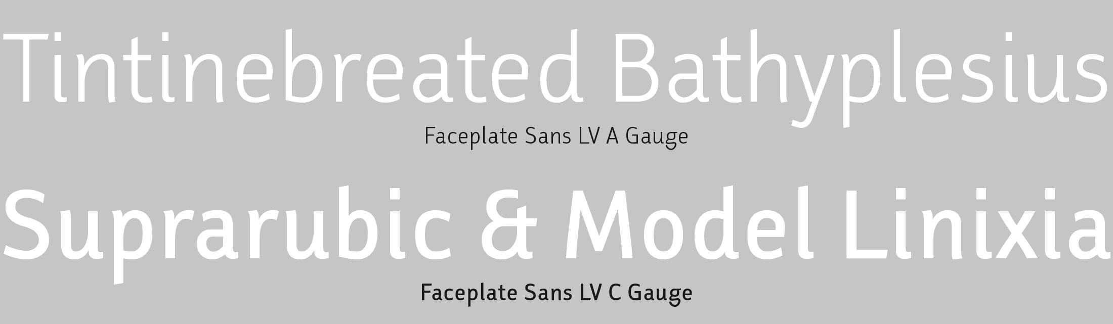 Faceplate Sans LV Free Font Specimen