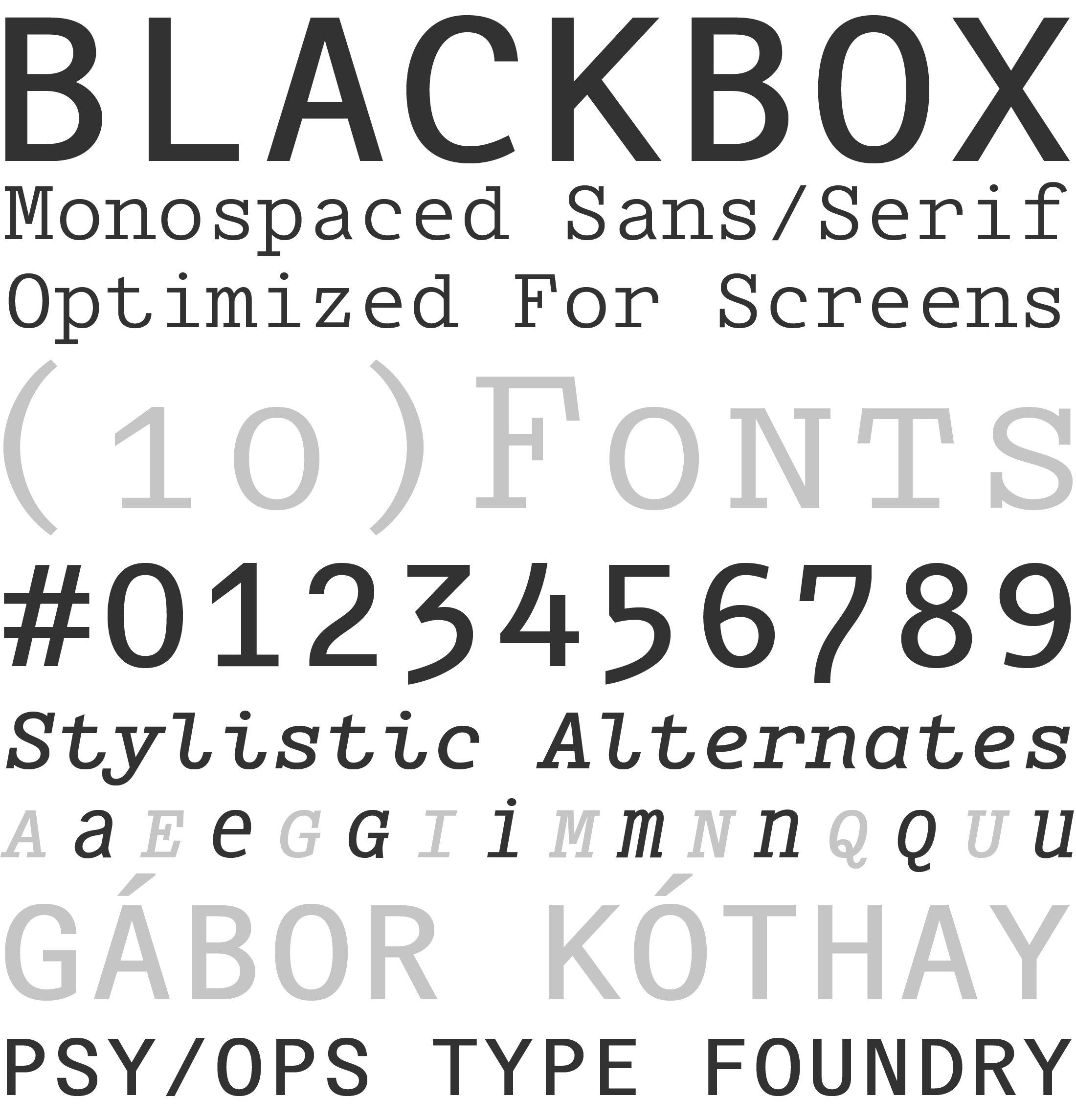 Blackbox Font Stack