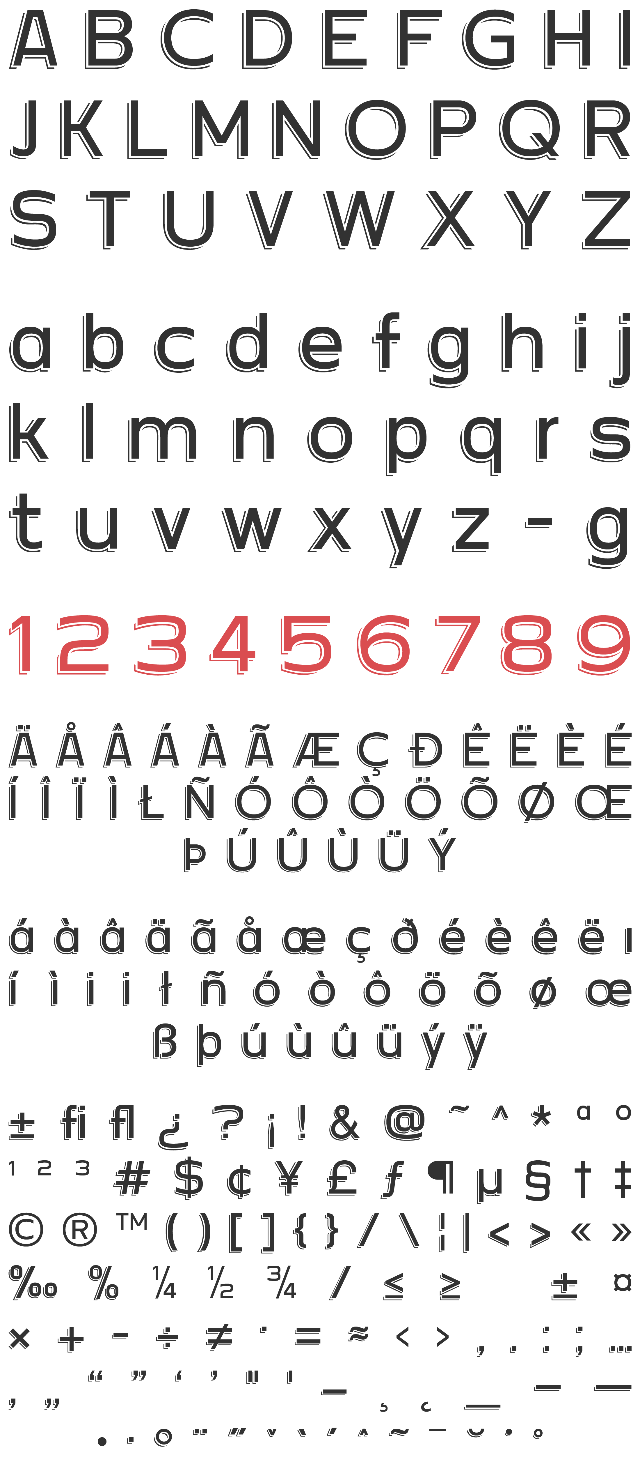 Dekalb Font Regular Character Set