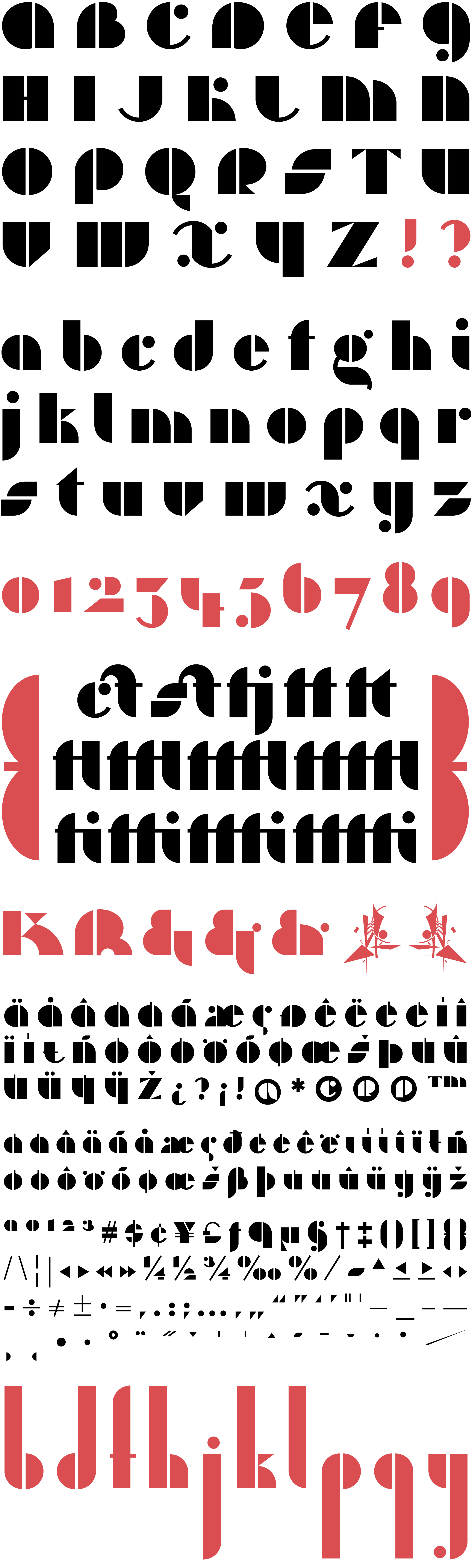 Jeanne Moderno Geometrique Character Set