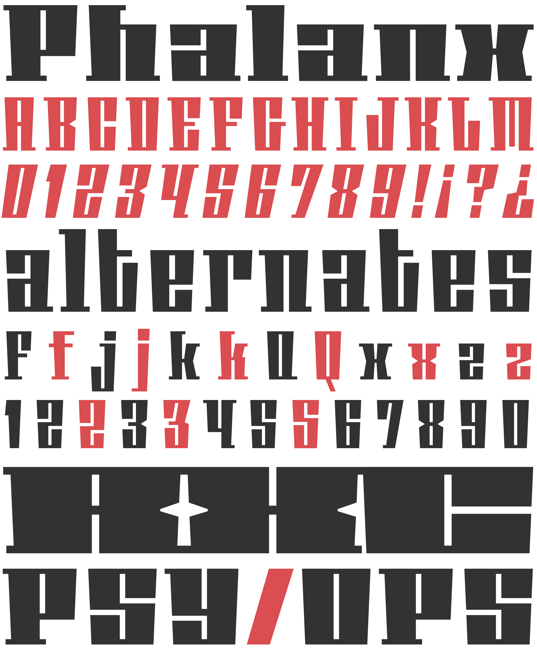 Phalanx Fonts Stack