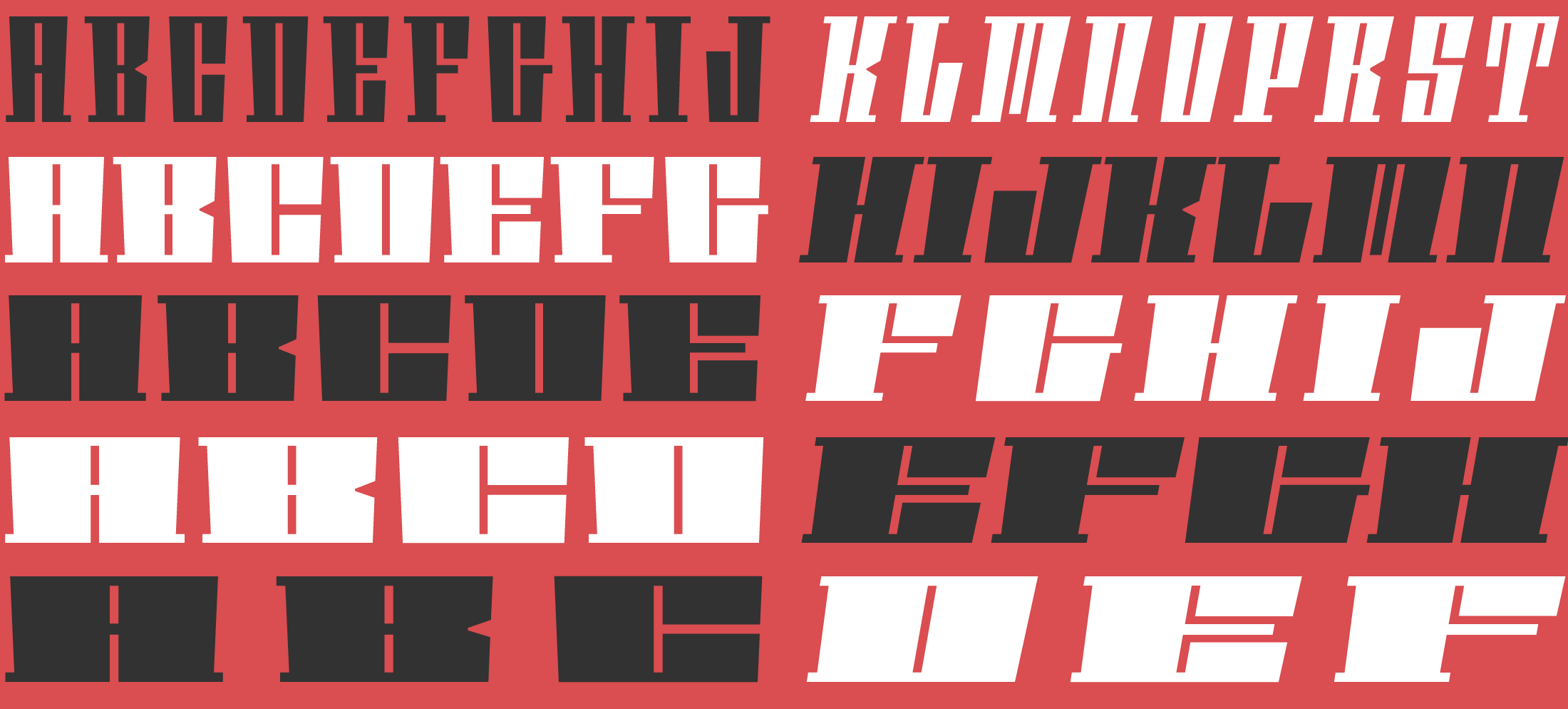 Phalanx Fonts Waterfall