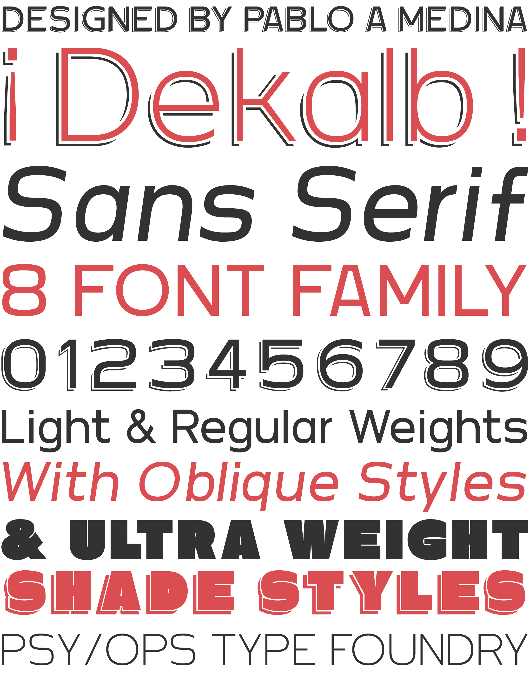 Dekalb Font Stack Poster