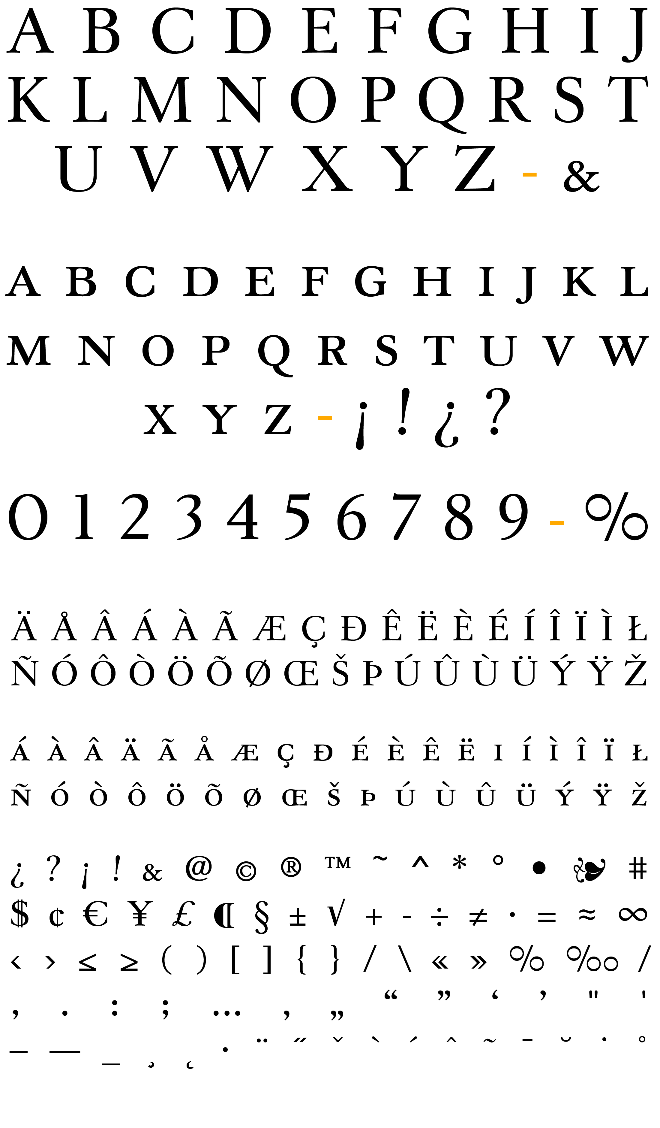 leyden_smallcaps_characterset Leyden Smallcaps Font