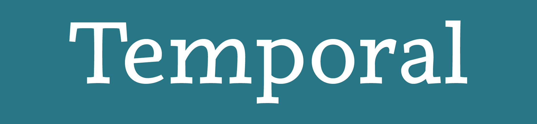 Temporal Font Banner