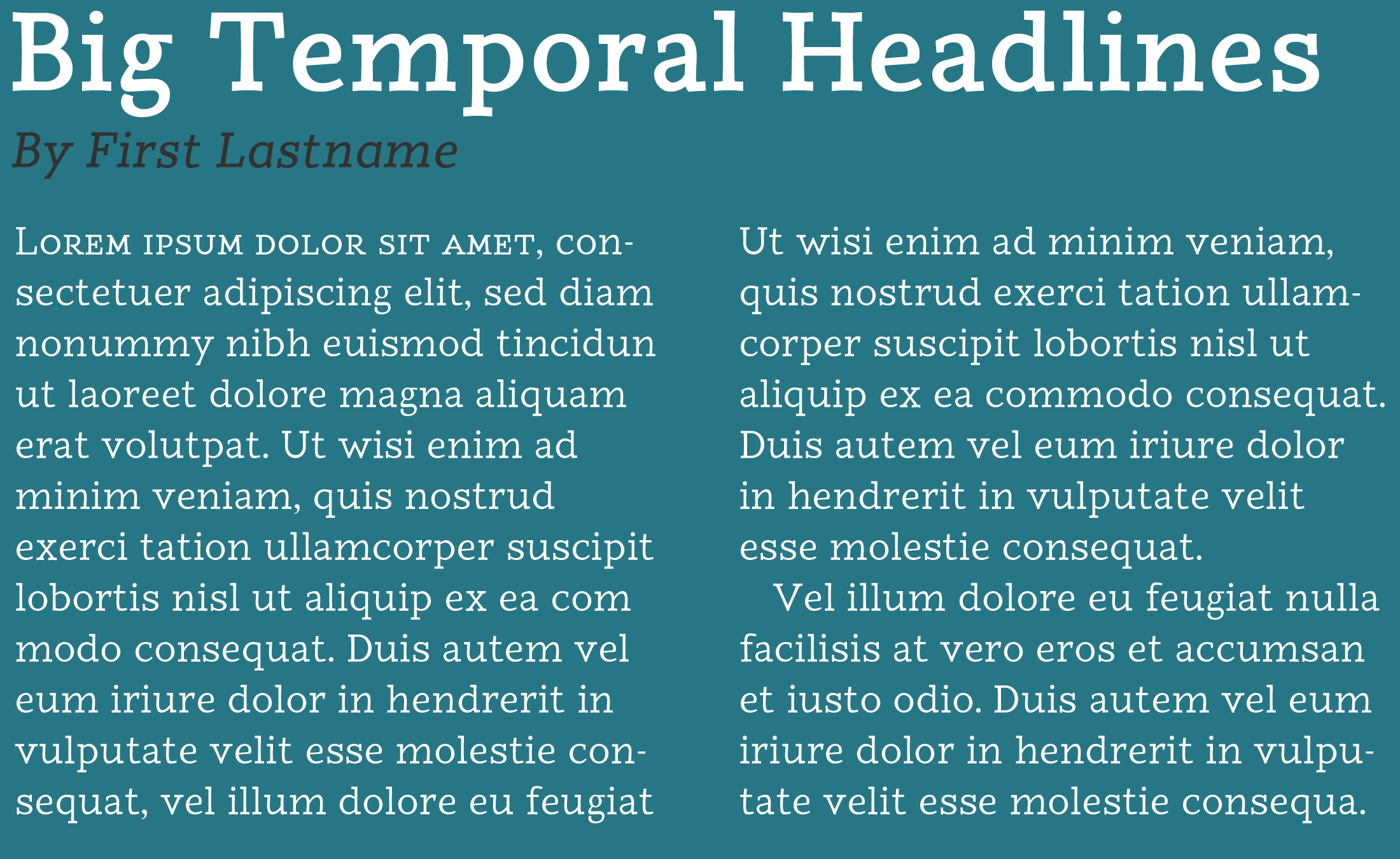 Temporal Font Text Setting