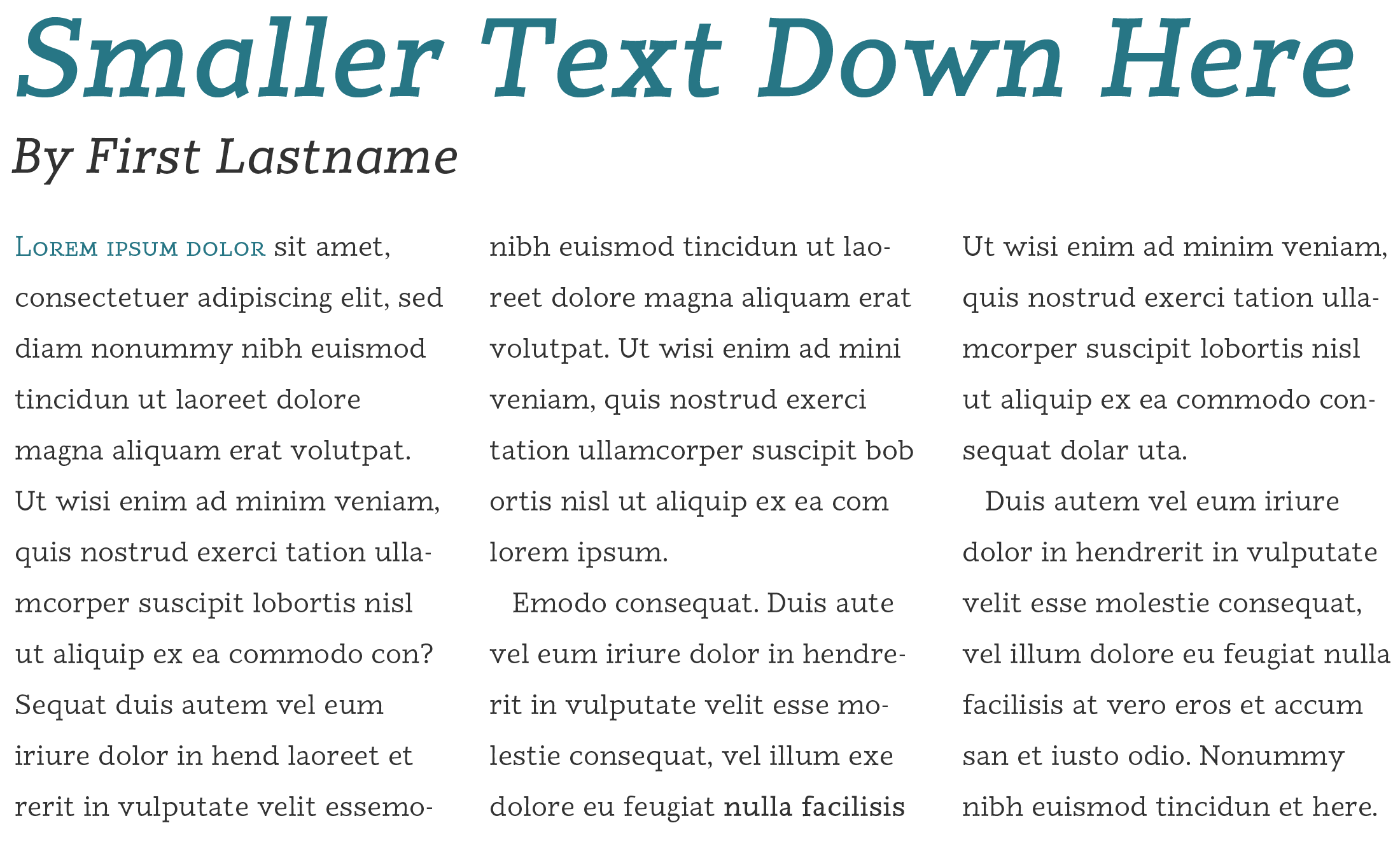 Temporal Smaller Text Setting