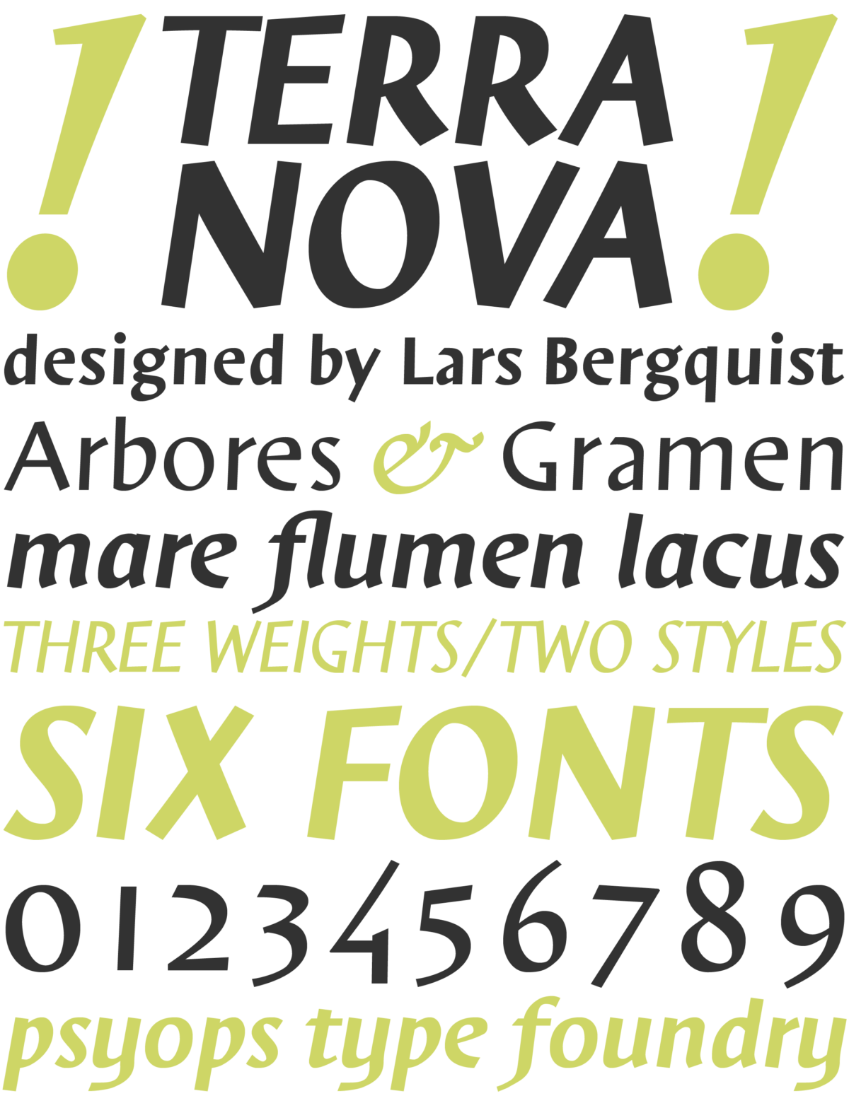 Lars Bergquist Terra Nova Font - | PSY/OPS Type Foundry