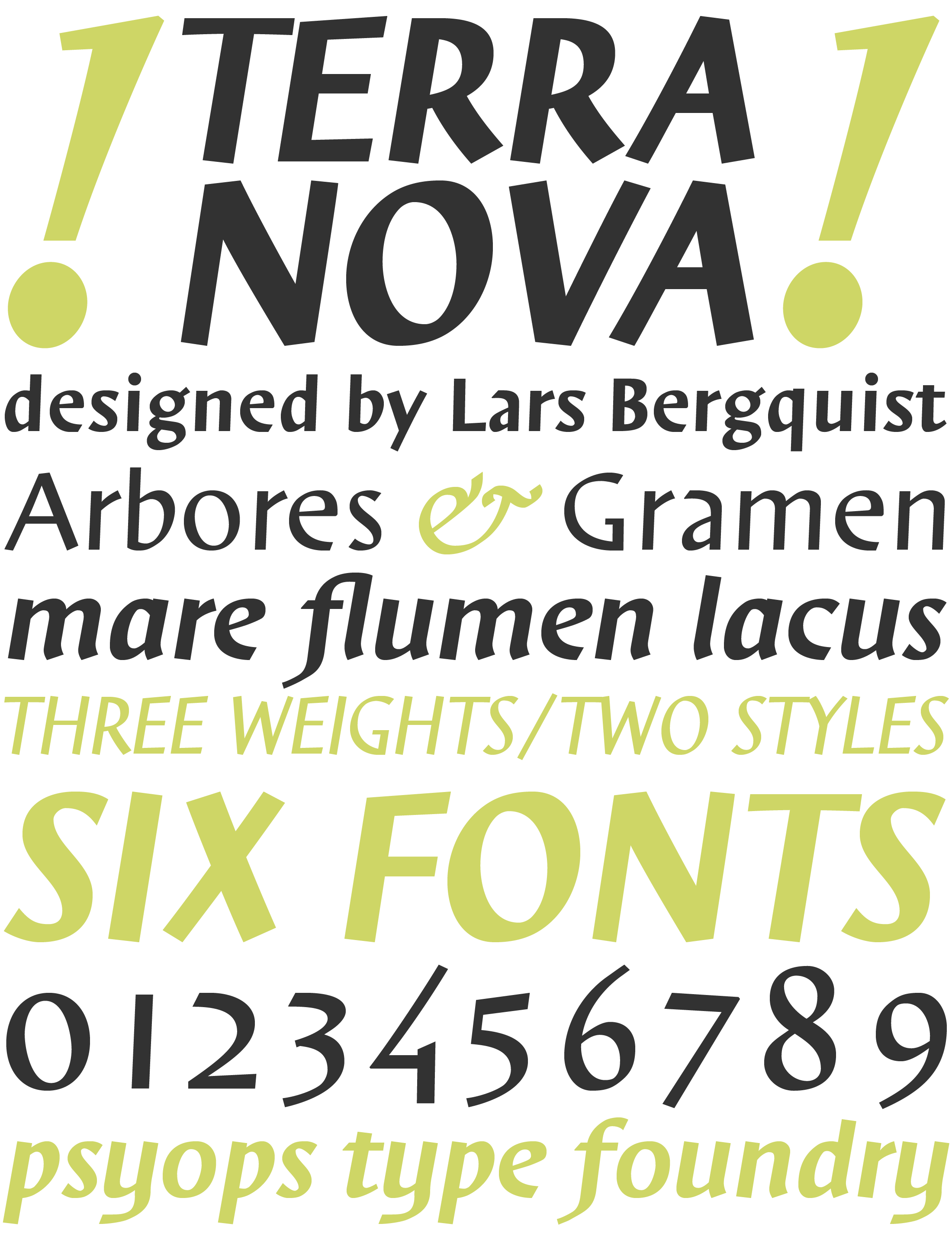 Terra Nova Font Stack Poster