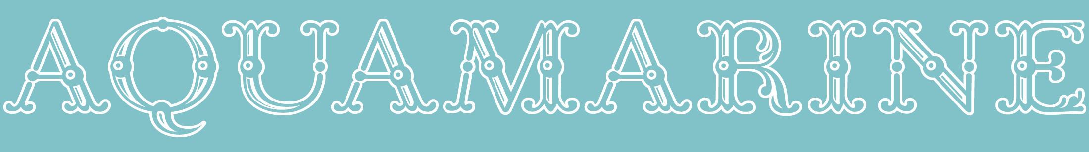 Serif Font - Aquamarine