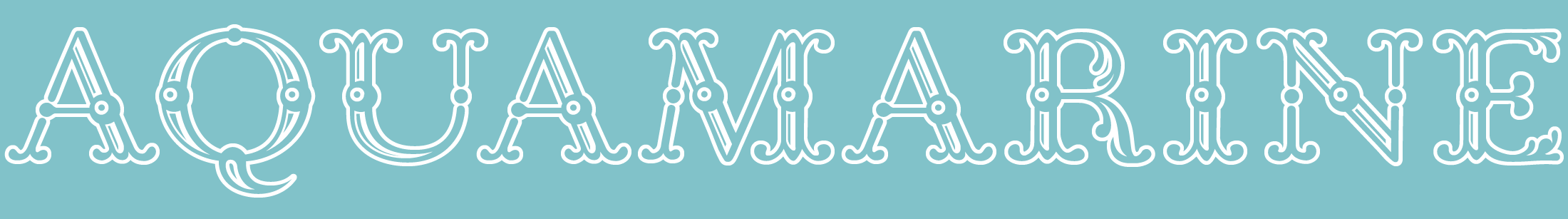 Aquamarine Font Banner