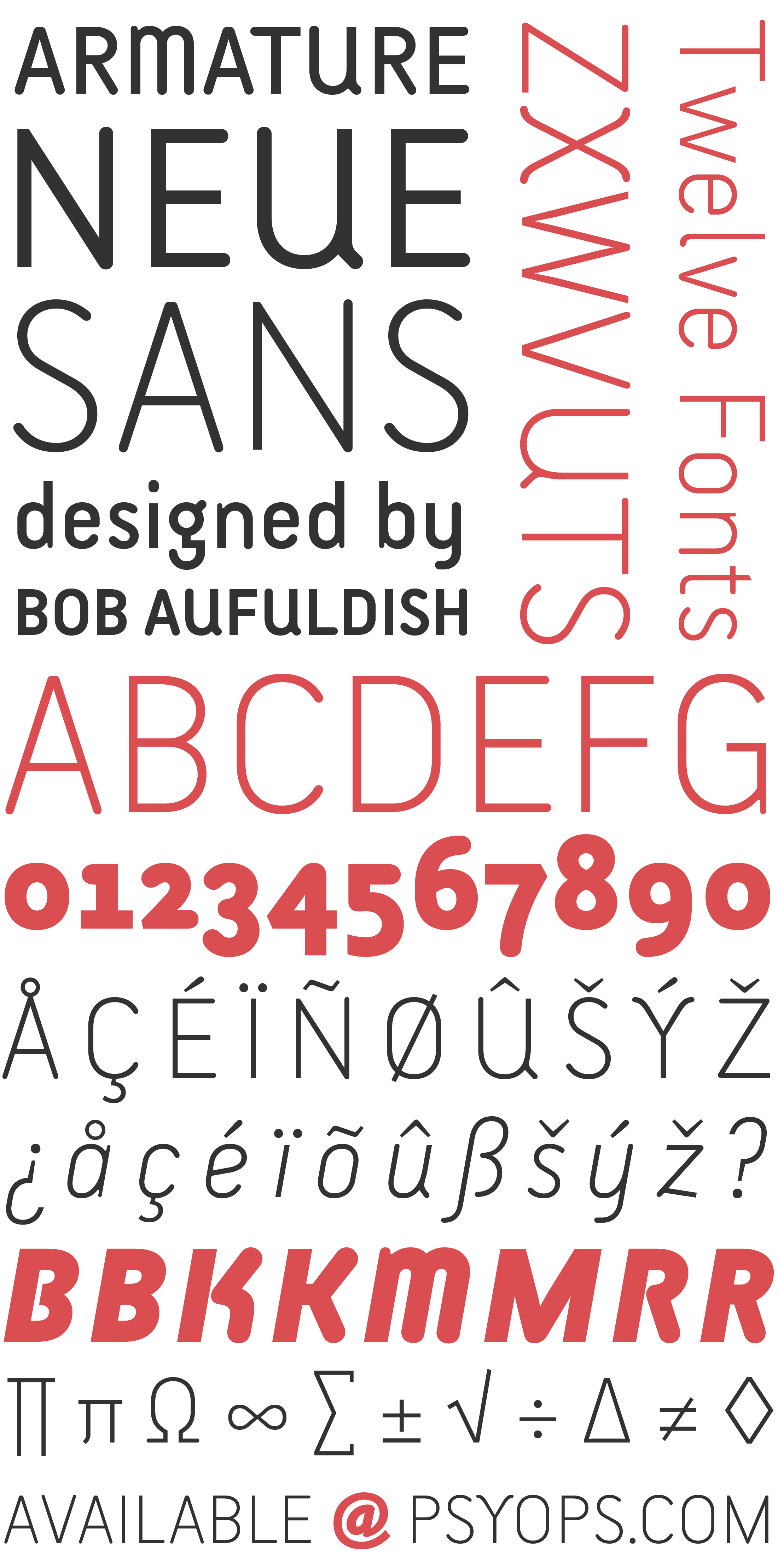 Armature Neue Sans Font Poster