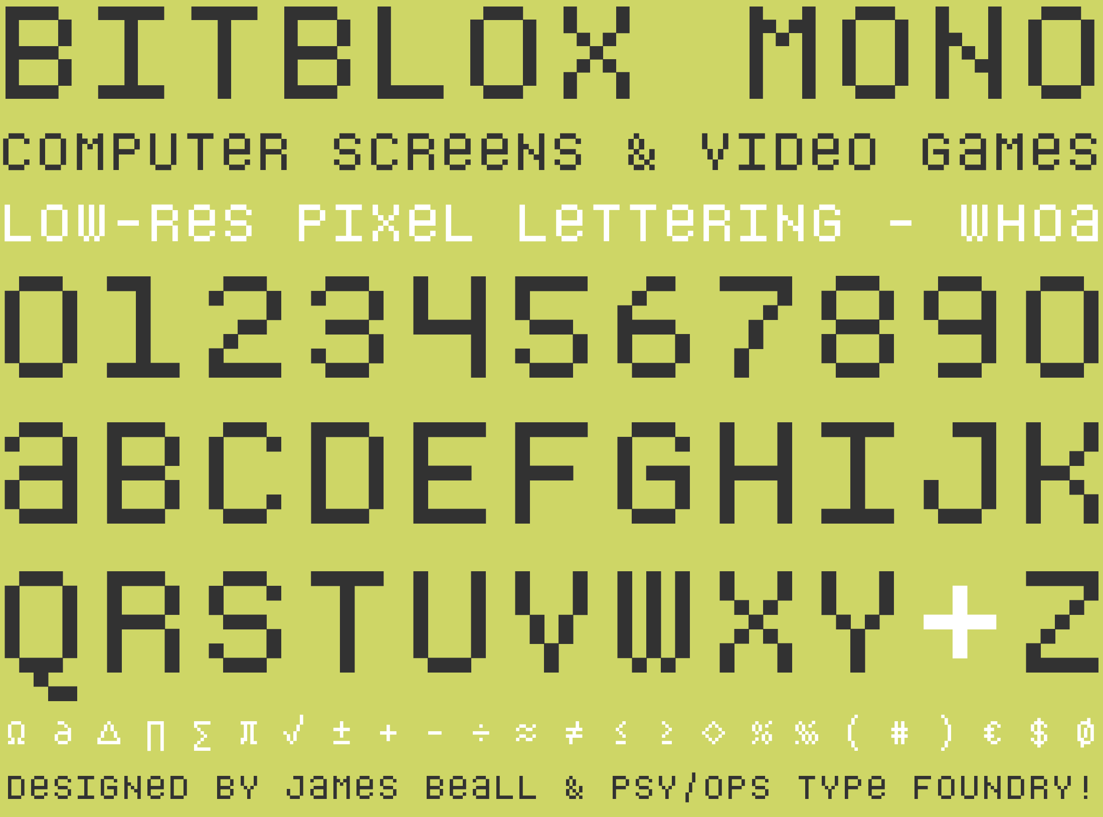 Bitblox Mono Free Font Poster