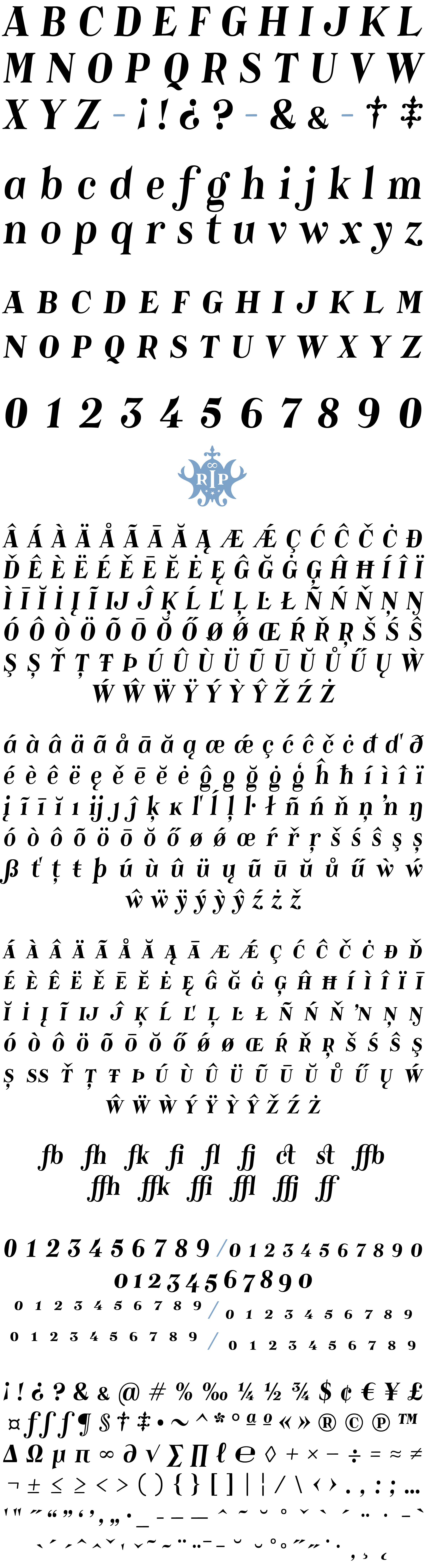 catacumba_bolditalic_characterset Catacumba Bold Italic