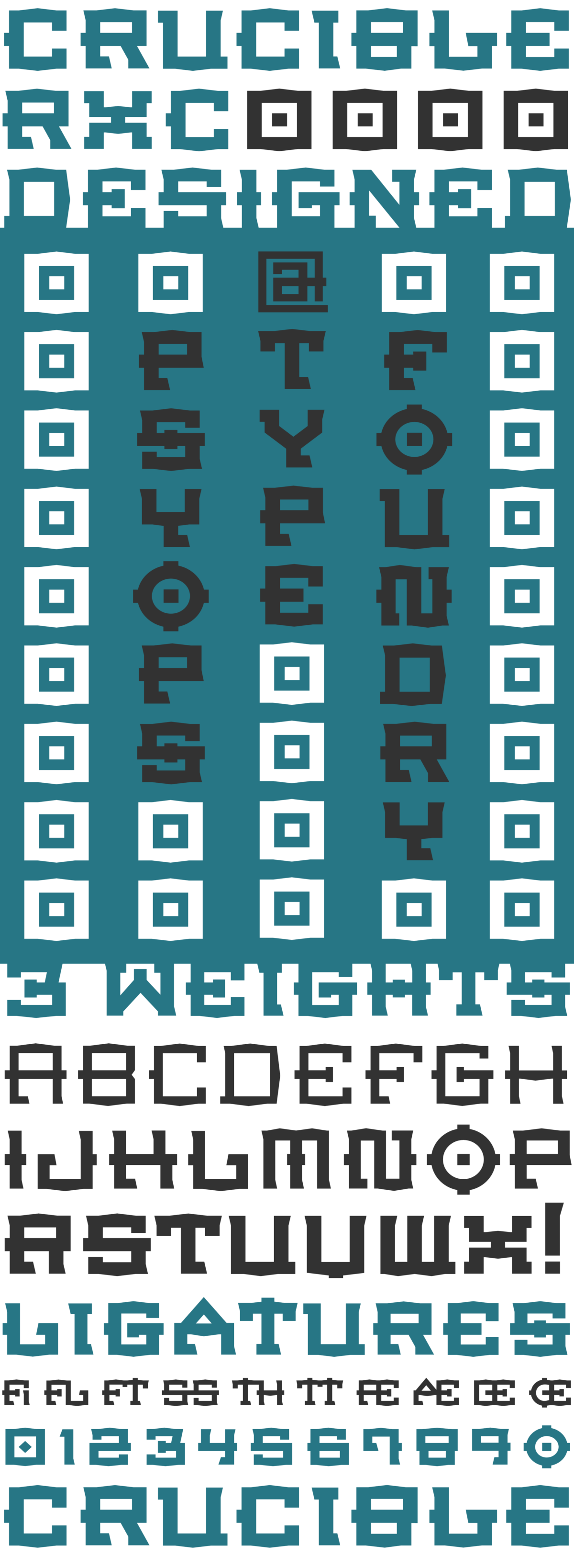 Crucible Font Examples Crucible Font - | PSY/OPS Type Foundry