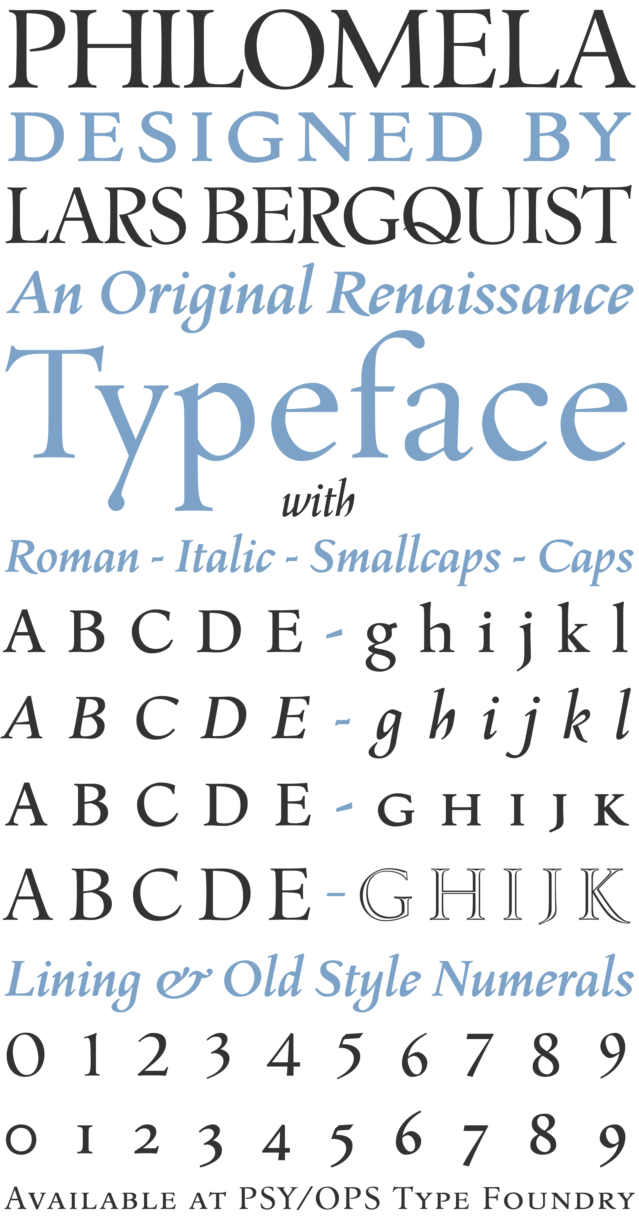 Philomela Fonts Stack Poster