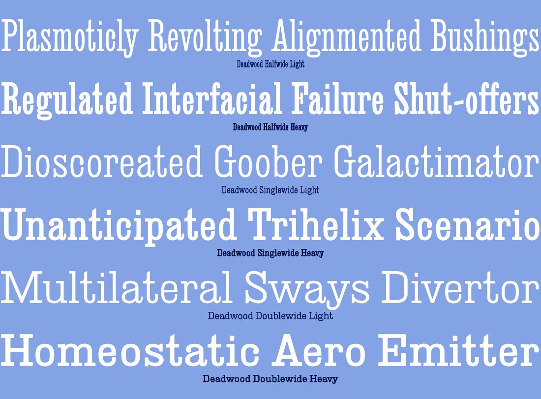 Deadwood Font Specimen